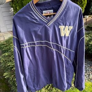 90’s Washington Huskies Windbreaker Pullover Jacket Men's XL Purple Gold UW Y2K.